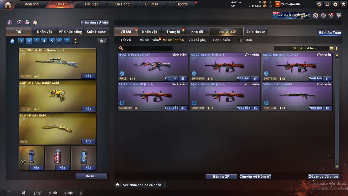 shop acc cf uy tin gia re